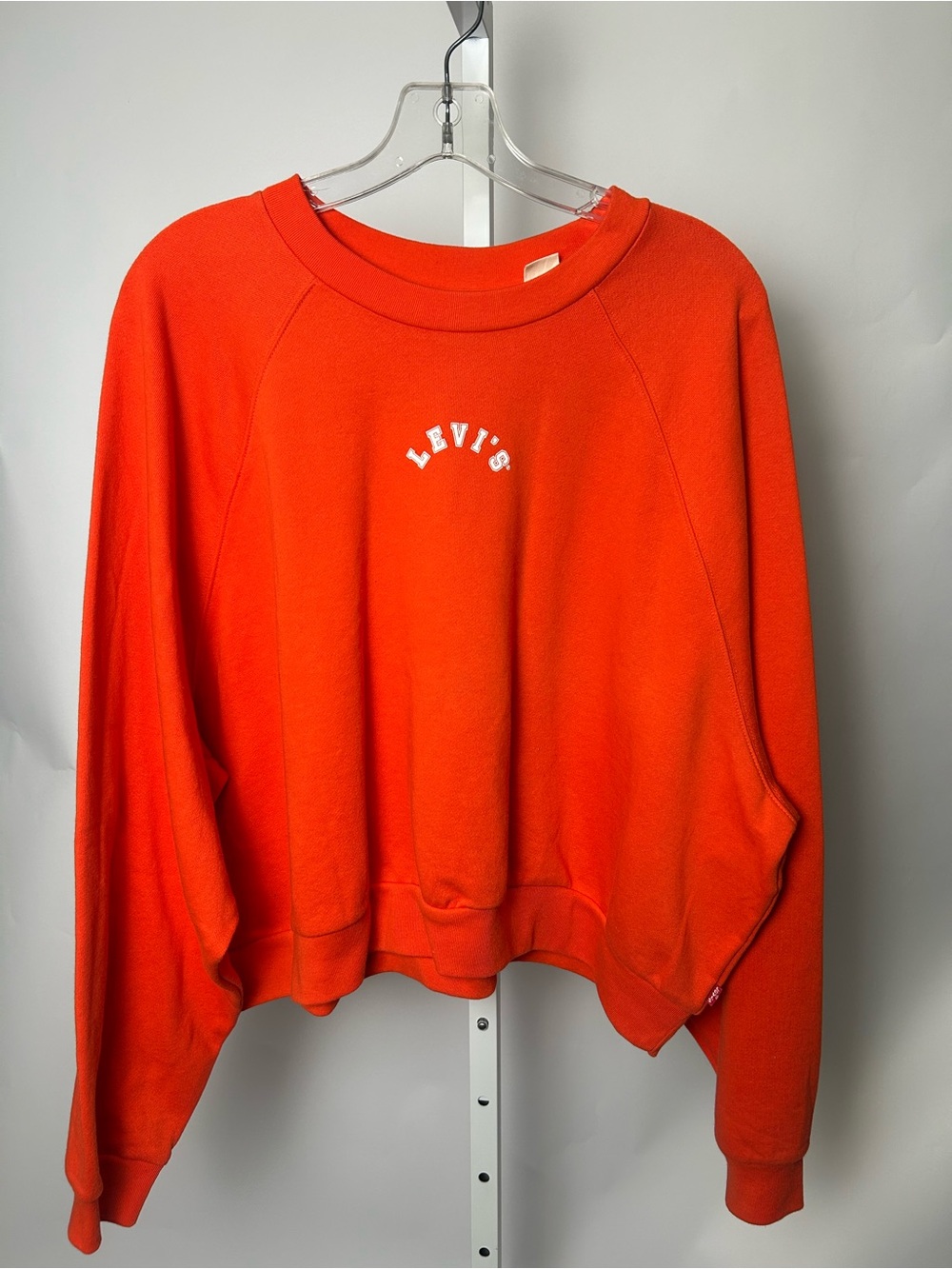 Levi's Orange Pullover Sweatshirt with Small Chest Logo